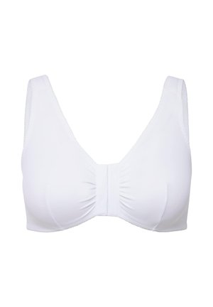 Ulla Popken, BÜGELLOSER VORDERVERSCHLUSS GEPOLSTERTE BREITE TRÄGER KEIN EINSCHNEIDEN - Bustier - white