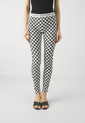 MOSCHINO TROUSERS - Leggings - black/white