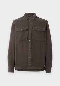 COLLAR UTILITY OVERSHIRT - Summer jacket - chocolate brown