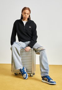 Jordan AIR JORDAN 1 LOW - Sneakers - french blue/black/college grey/sail