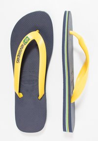 Havaianas BRASIL LOGO - Sapatos para piscina - navy blue/ citrus