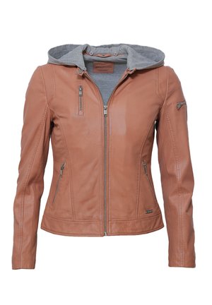 Mustang Veste en cuir - mushroom