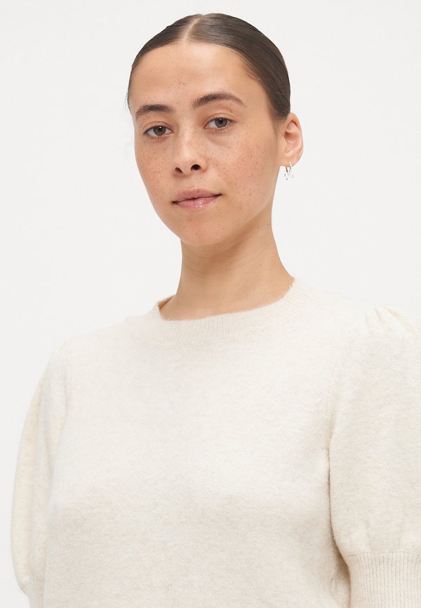 VMDOFFY 2/4 O NECK - Basic T-shirt - birch melange3