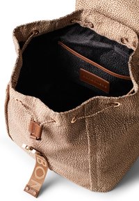 Borbonese FOLD MEDIUM - Backpack - beige marrone