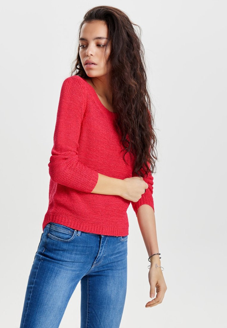 ONLY ONLGEENA XO NOOS - Strickpullover - red