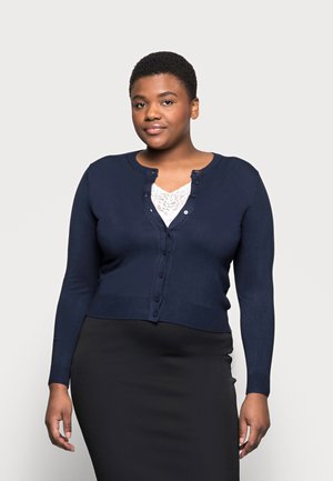 CREW CARDI PLAIN - Cardigan - dark blue
