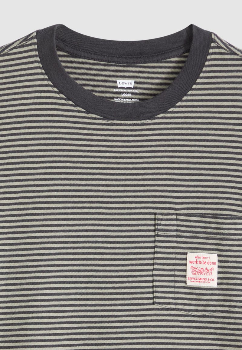 Levi's® Workwear WORKWEAR TEE - Jednoduché tričko - euan stripe dried sage