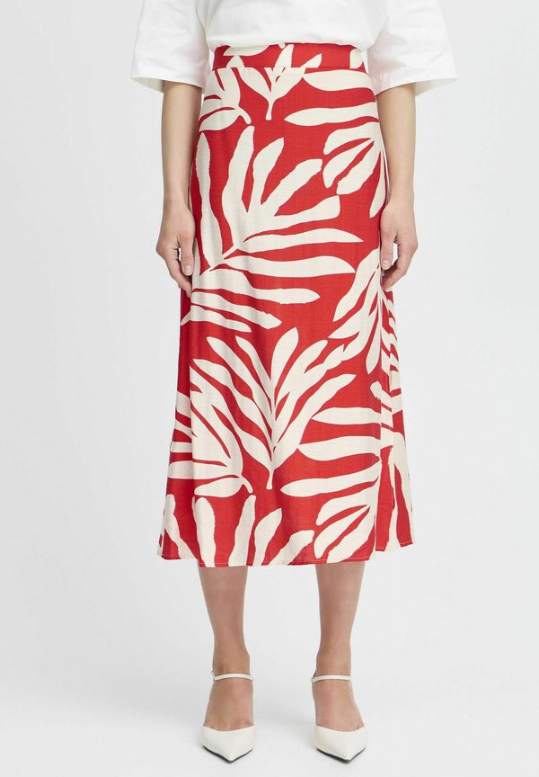 A-line skirt - flame scarrlet mix