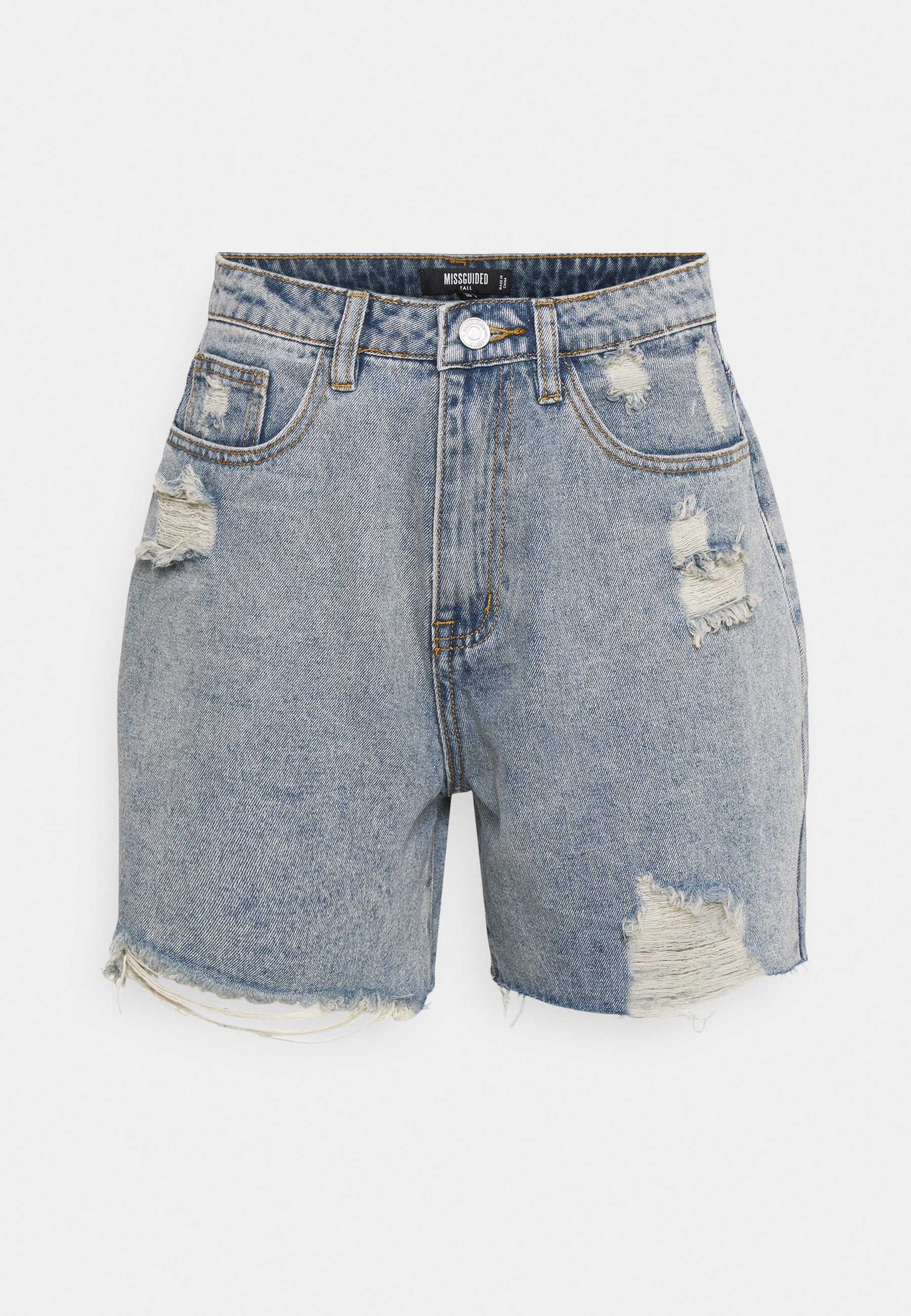 Missguided Tall DISTRESS - Shorts di jeans - blue/blu - Zalando.it