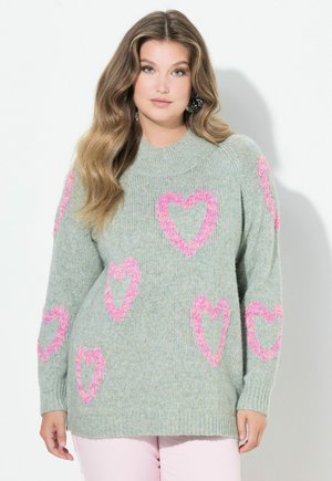 KOMFORT FIT HERZEN AUS NOPPENGARN - Trui - pale spring green