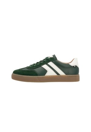 Sneakers laag - waldgrün weiß