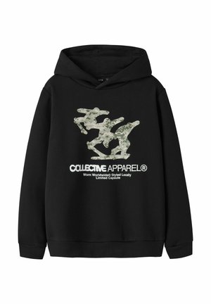 LOOSE FIT - Felpa con cappuccio - black