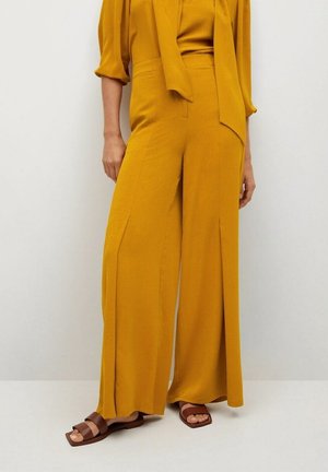Mango Pantalon classique - mustard yellow