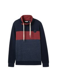 Sudadera Con Cremallera Tom Tailor Para Hombre - Cuello Alto, Bolsillos, Tela Suave (60% Algodón, 40% Poliéster)