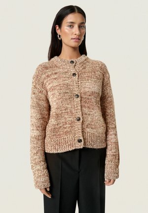 Soaked in Luxury Cardigan - polignac and chocolate melange