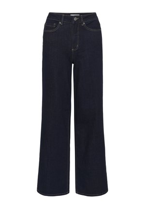 Kaffe, KAMEADOW JEANS - Wide Leg - dark blue unwashed denim