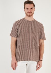 Buratti - REGULAR FIT - T-shirt print - brown Miniatuurafbeelding 1