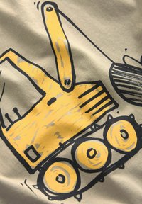 Next REGULAR FIT - SHORT SLEEVE GRAPHIC  - Printtipaita - yellow digger