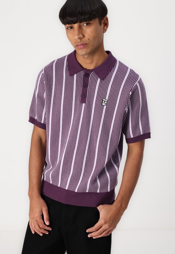 TRACE STRIPE TOP UNISEX - Polo shirt - dust purple4