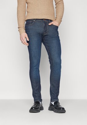 SLHSLIM LEON - Egyenes szárú farmer - dark blue denim