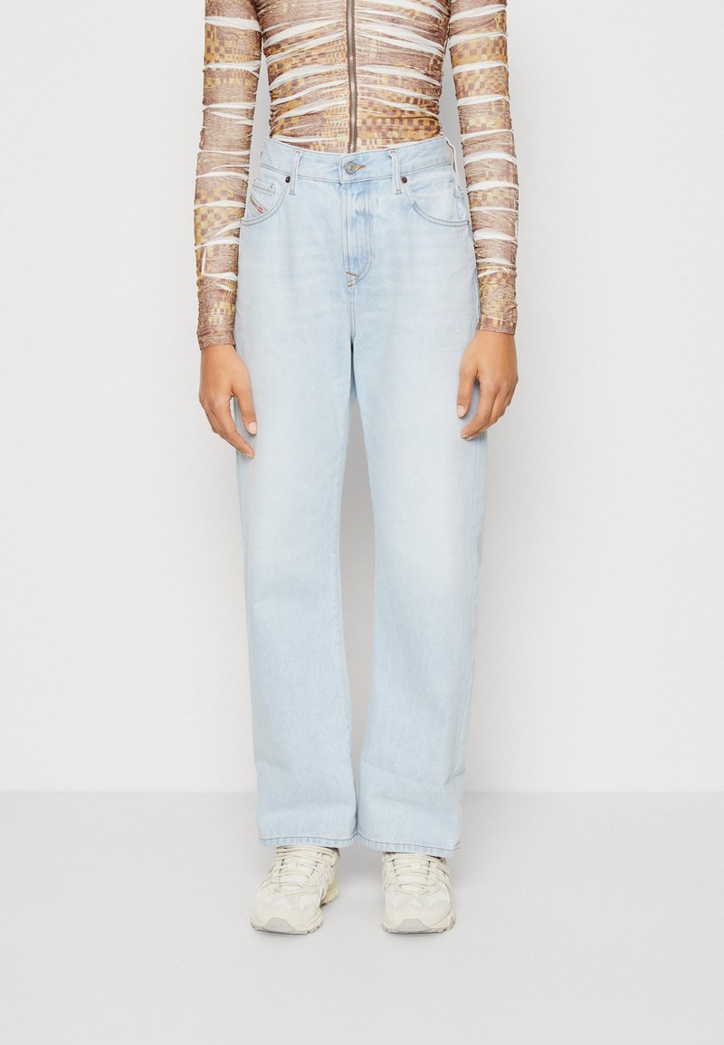 Diesel Blue Cotton Relaxed Fit Jeans