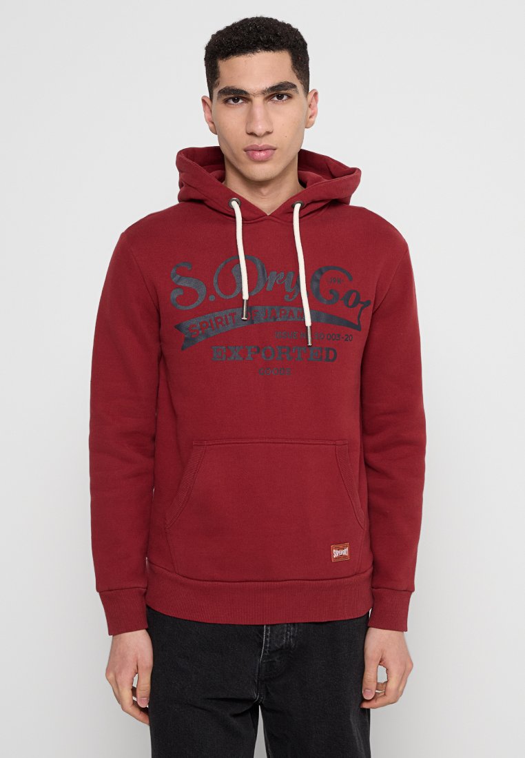 Superdry & Co Hoodie donkerrood