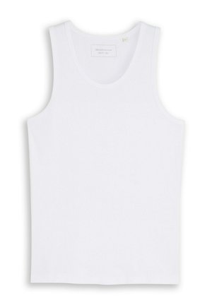 TOM TAILOR DENIM, TOM TAILOR DENIM T-SHIRT BASIC RIPP TANKTOP - Top - white