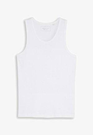TOM TAILOR DENIM, TOM TAILOR DENIM T-SHIRT BASIC RIPP TANKTOP - Top - white