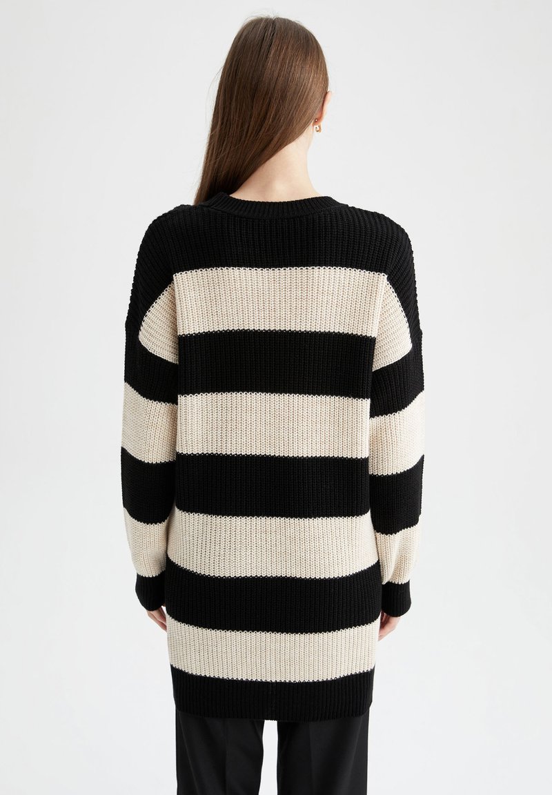 Damen Strickjacken | DeFacto REGULAR FIT Strickpullover black/schwarz - JI86044 Damen Strickjacken | DeFacto REGULAR FIT Strickpullover black/schwarz - JI86044