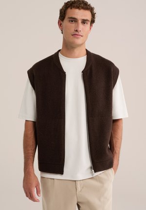 WE Fashion, Chaleco - dark brown
