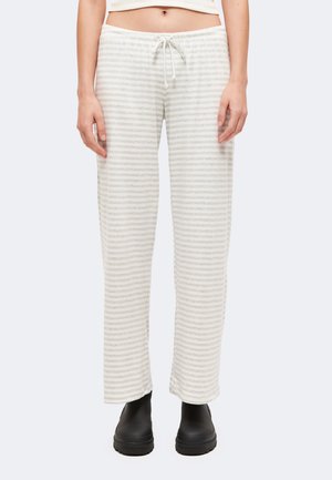 Hollister Co., TREND DROP PULL ON WIDE LEG - Долнище на анцуг - white/grey