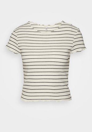 ONLANITS CROPPED - Triko s potiskem - antique white/black