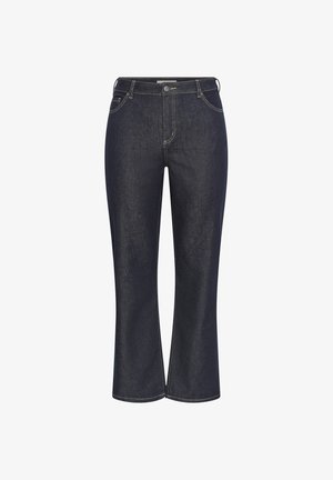 Kaffe Curve, KCFLORA STRAIGHT FULL LENGHT - Jean slim - dark blue unwashed denim