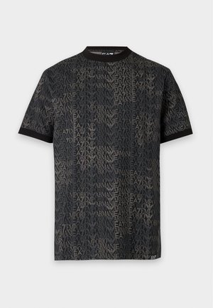 EA7 Emporio Armani, TRAIN LOGO SERIES MONOGRAM - Μπλουζάκι με στάμπα - fancy black