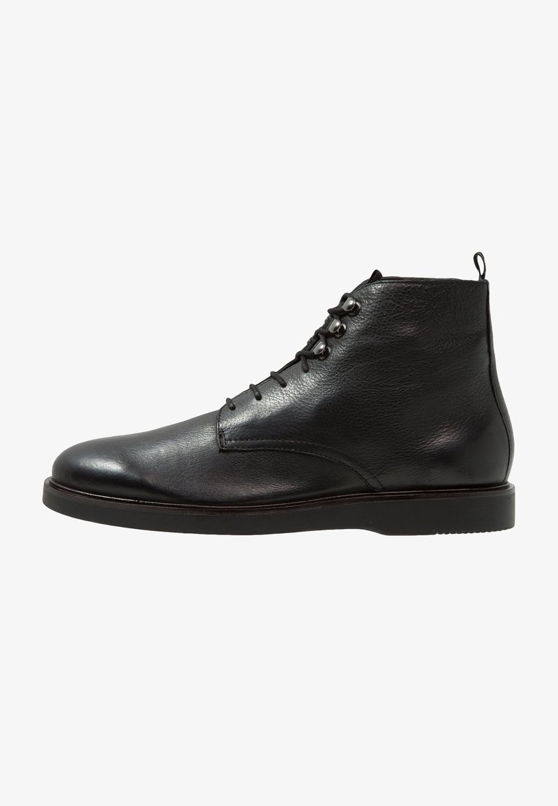 Hudson London Šněrovací kotníkové boty - black