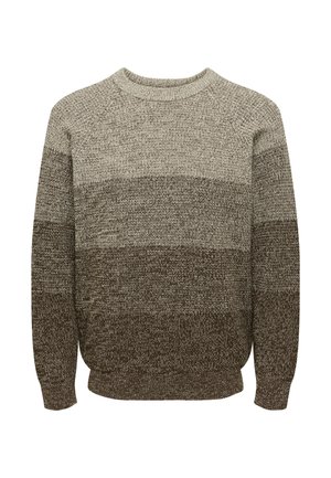ONSBIRK RLX LS RAGLAN CAMP - Strikkegenser - braun