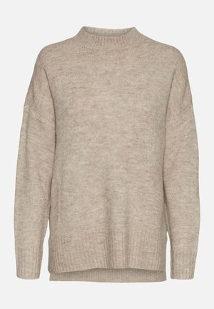 Vero Moda Tall, VMLEFILE BOXY - Striktrøje - birch melange