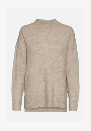 Vero Moda Tall, VMLEFILE BOXY - Striktrøje - birch melange