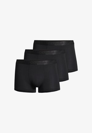 Schwarze Boxershorts im Dreierpack mit einem weichen, elastischen Bund, der ein dezentes Logo zeigt. Hergestellt aus glattem, dehnbarem Stoff.