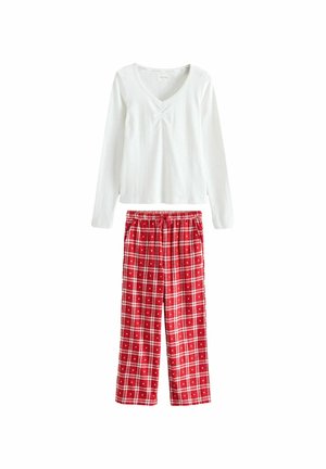 SET - REGULAR FIT - Nattplagg set - red check