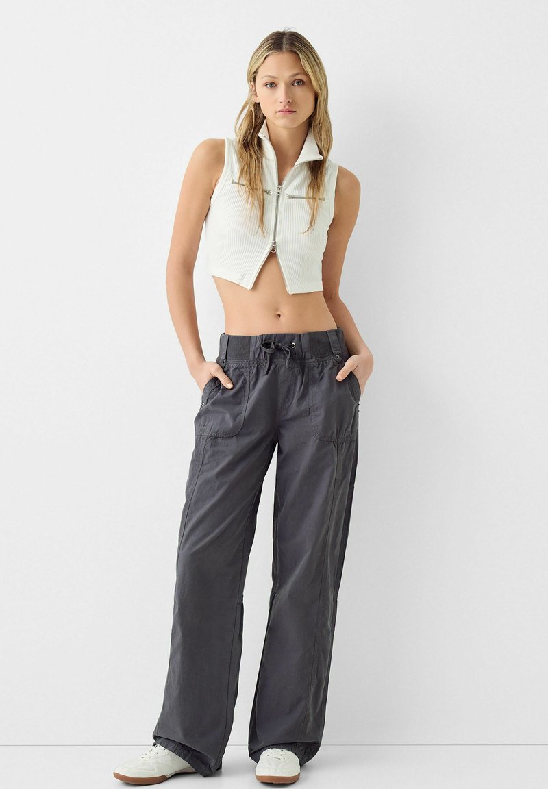 Bershka Broek blauwgrijs Bershka Broek blauwgrijs