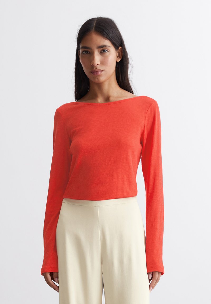 Marc O'Polo LONG SLEEVE BOAT NECK - Topper langermet - poppy red