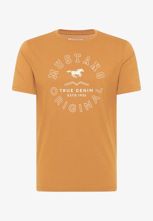 Mustang, T-shirt con stampa - brown