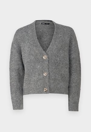 ONLY Petite ONLZOEY CARDIGAN - Strickjacke - dark grey melange