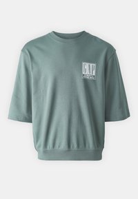 GAP LOGO BACK CREW - Print T-shirt - dark forest