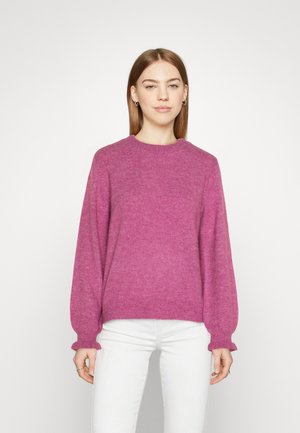 Pieces PCNANCY LS LOOSE ROLL NECK NOOS BC - Jersey De Punto - Black