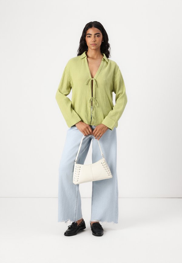 TIE FRONT GAUZY SHIRT - Blouse4