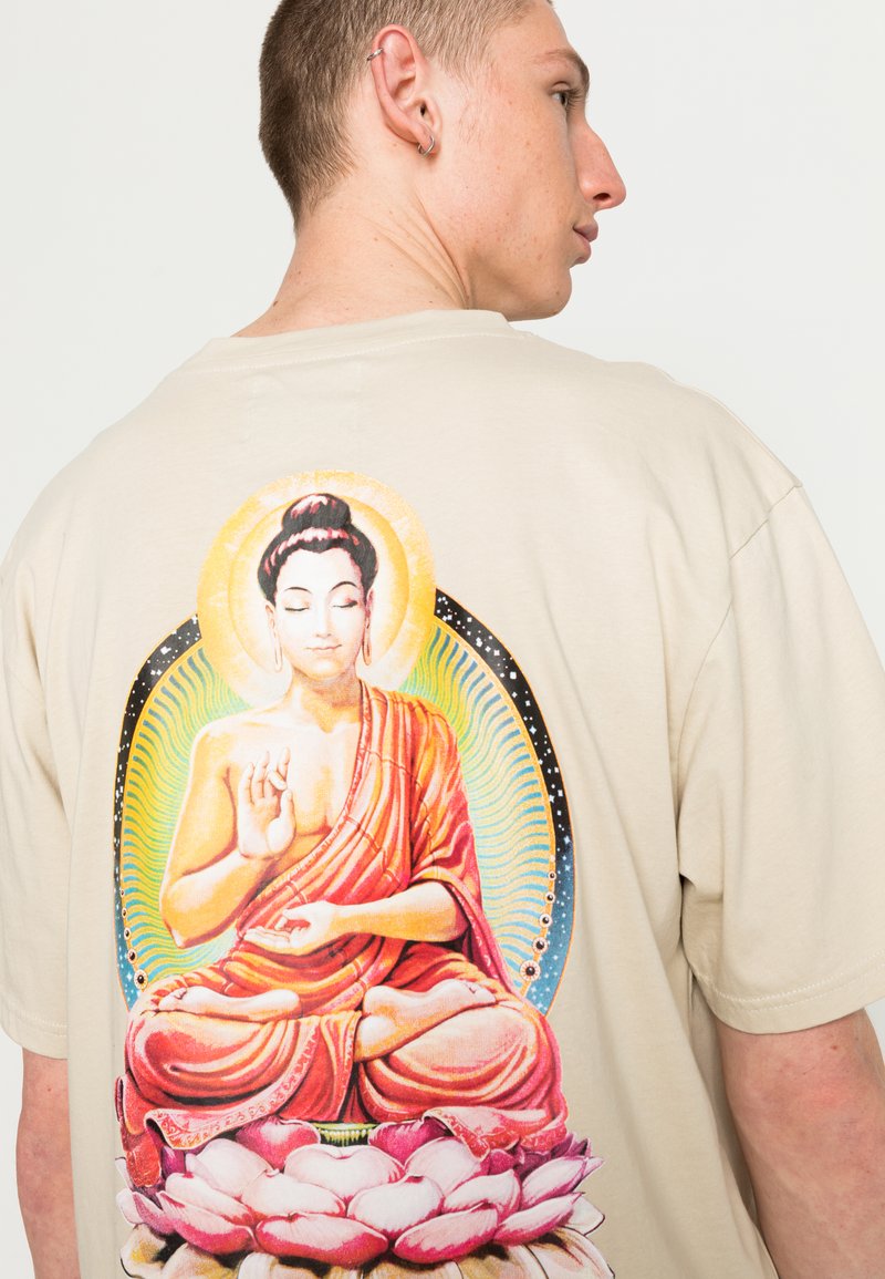 Herren T-Shirts basic | Denim Project BUDDHA BOXY TEE T-Shirt print moonstruck/grau - XR03193 Herren T-Shirts basic | Denim Project BUDDHA BOXY TEE T-Shirt print moonstruck/grau - XR03193