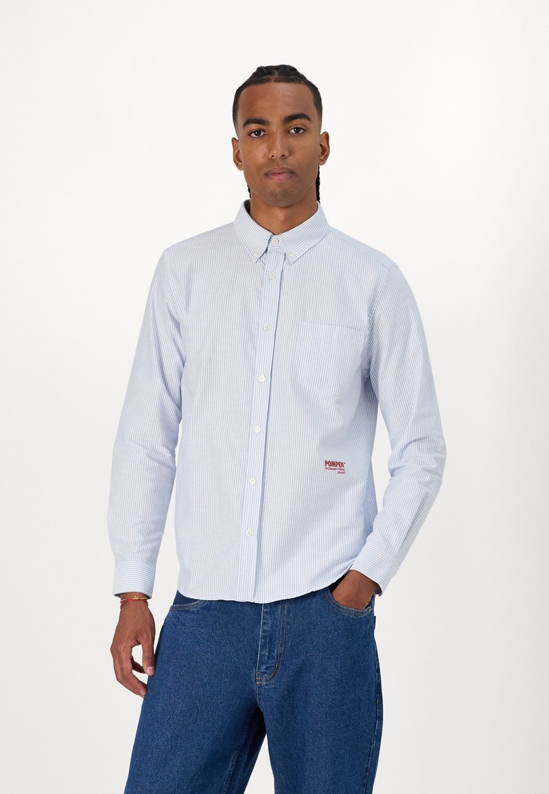 Pompeii STRIPE SKY OXFORD SHORT - Camicia - sky