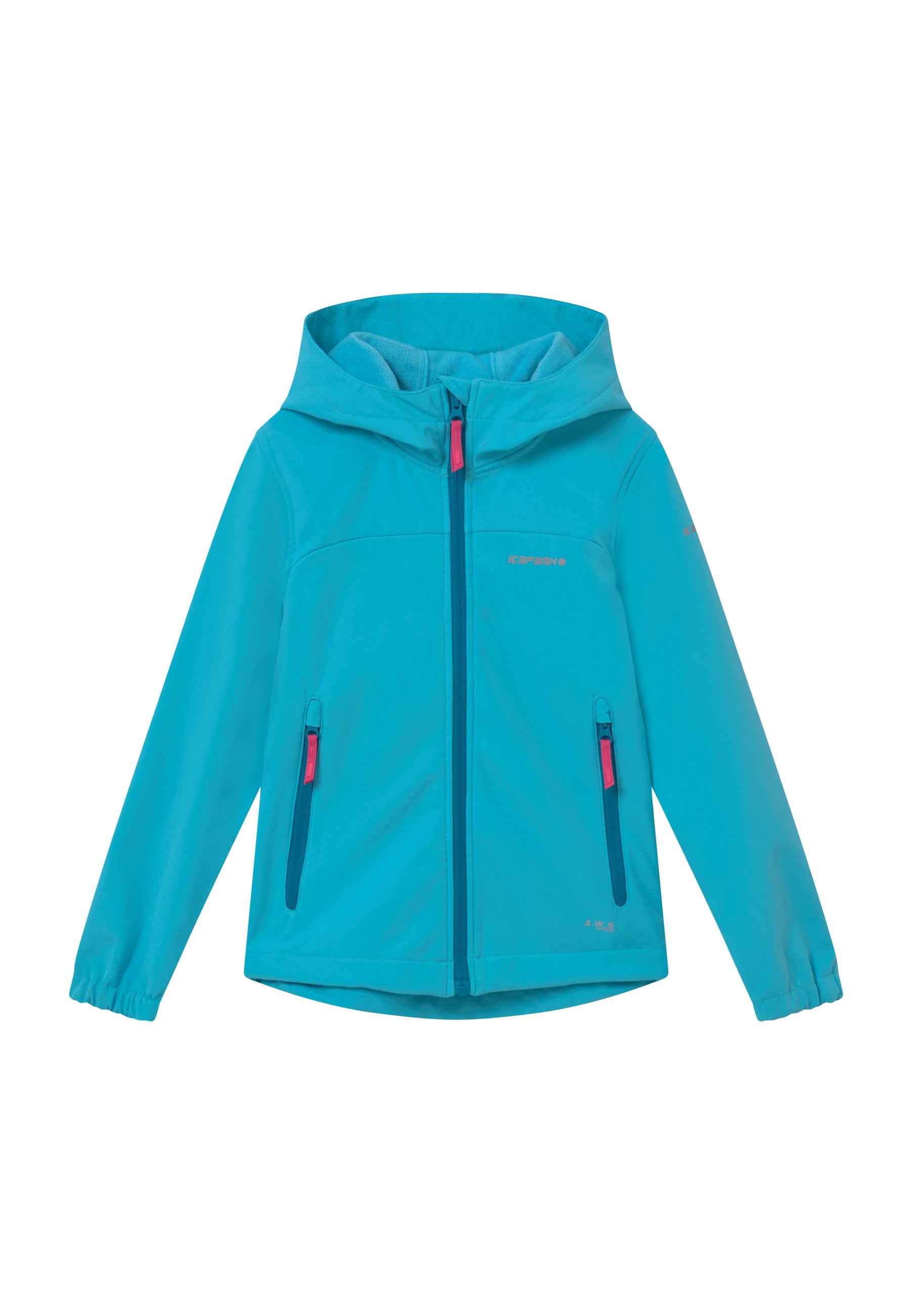 turquoise soft shell jacket